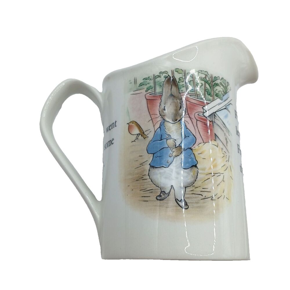 Vtg Beatrix Potter 10 Oz Cream Pitcher Peter Rabbit Wedgwood & Barlaston Etruria